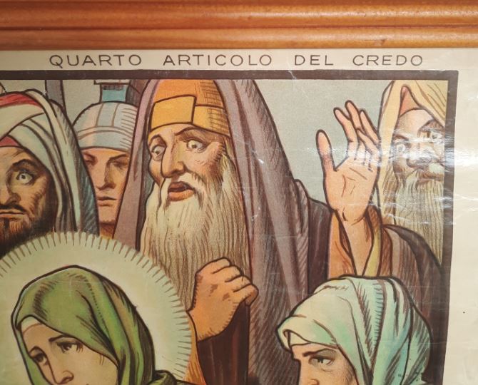 JEZUS KLOM DE CALVARIEBERG OP, ZIJN KRUIS DRAGENDE