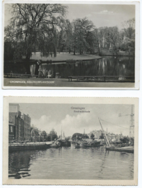 SET van 2 ansichtkaarten - Groningen - 1928-1937