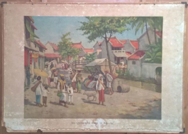 Schoolplaat: De Chineesche kamp te Batavia - Java (J. Gabriëlse) - ca. 1927