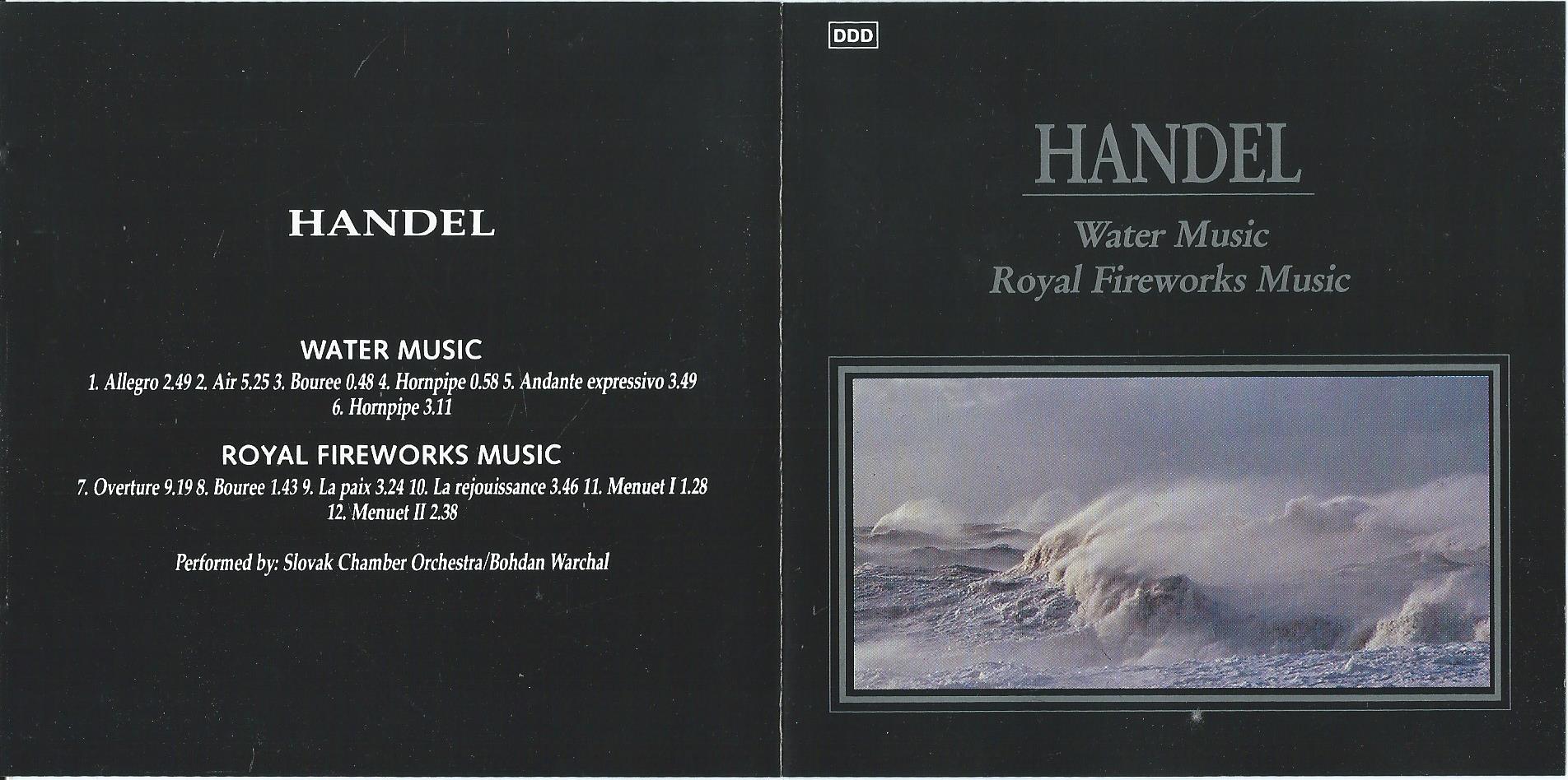CD – HANDEL - Water Music, Royal Fireworks Music - 1991