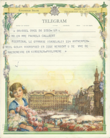 SET van 4 oude belgische telegrammen – 1948