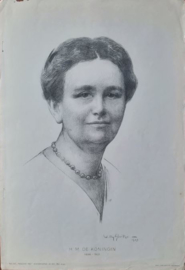 Prent – Bijlage HAAGSCHE POST – H.M. DE KONINGIN 1898-1923 – Willy Sluiter – 1923 (2)