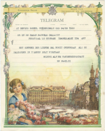 SET van 4 oude belgische telegrammen – 1948