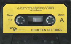 MC – Unknown Artist - GROETEN UIT TIROL  – jaren ‘80 (♪)