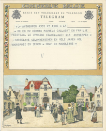 SET van 4 oude belgische telegrammen – 1948