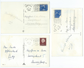 SET van 3 ansichtkaarten – Leiden – 1954-1955