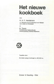 Het nieuwe KOOKBOEK – H.H.F. Henderson en H. Toors - 1979