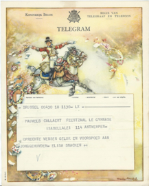 SET van 4 oude belgische telegrammen – 1948