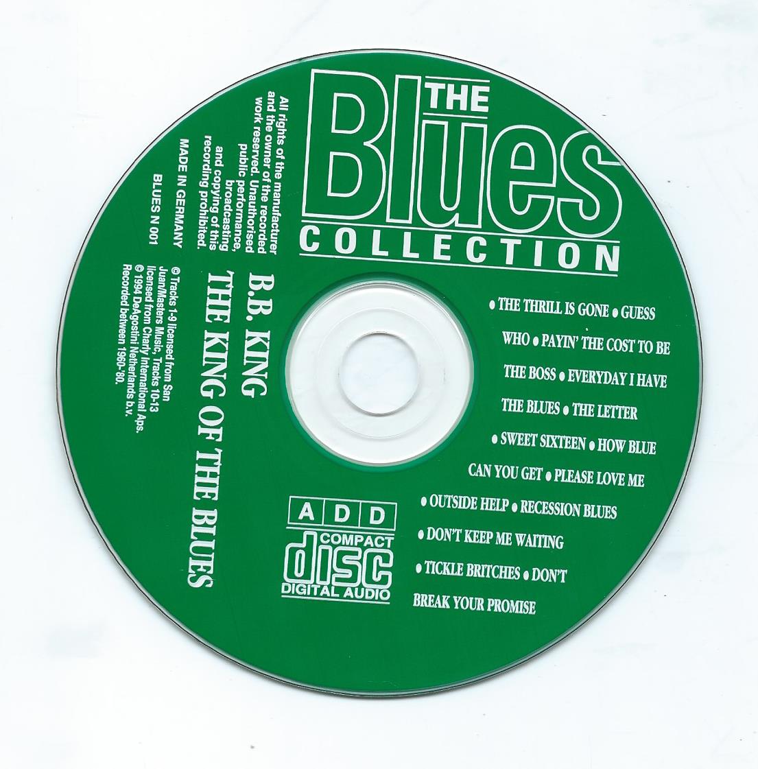 THE Blues COLLECTION 1 – B.B. KING - Magazine + CD - 1994