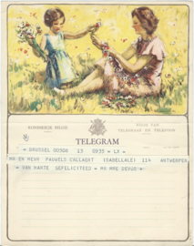 SET van 4 oude belgische telegrammen – 1948