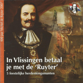 set van 5 de 'Ruyter-munten' – 400 jaar Michiel de Ruyter - 2007