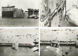 SET van 10 ansichtkaarten – Afsluiting Veerse Gat - 1961