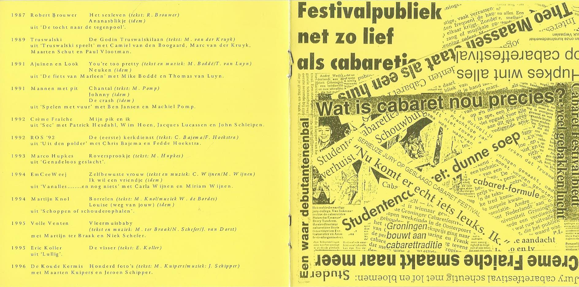 CD – Various – 10 Jaar Groninger Studenten Cabaret - 1996