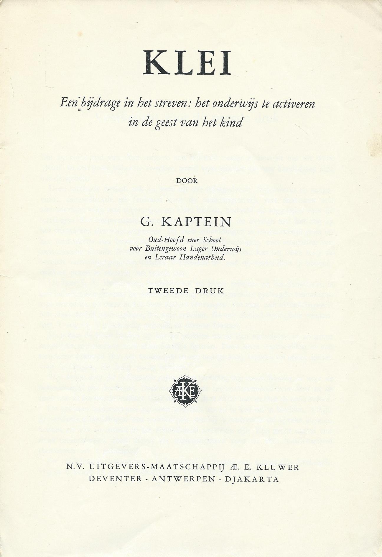 KLEI – G. Kaptein – 1956