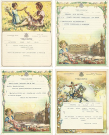 SET van 4 oude belgische telegrammen – 1948