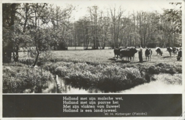 Ansichtkaart – gedicht ‘Mooi Holland’ van W.H. Kirberger – ca. 1942