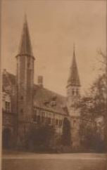 Prent – BRIEFKAART - Abdij Middelburg – in lijst – ca. 1920