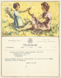 SET van 4 oude belgische telegrammen – 1948