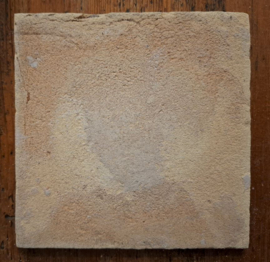 Antieke tegel – mangaan, engelen, bloemen – 18e/19e eeuw