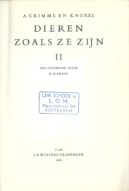 DIEREN ZOALS ZE ZIJN II – A. GRIMME EN K. NOREL - 1961