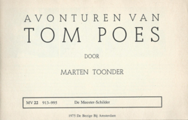 AVONTUREN VAN TOM POES – De Meester-Schilder – MARTEN TOONDER - 1975