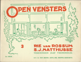 OPEN VENSTERS 2 en 3 (2x)– RIE van ROOSUM / S.J. MATTHIJSSE - 3 stuks - ca. 1935-1940