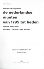speciale catalogus van de nederlandse munten van 1795 tot heden – johan mevius - 1981