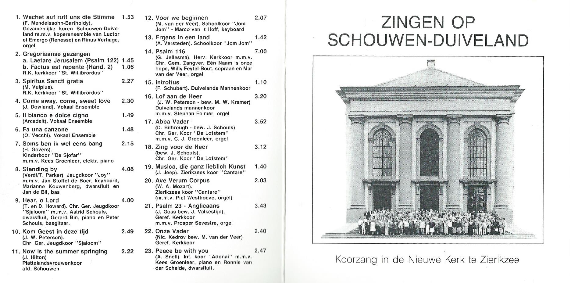 CD – Various - ZINGEN op SCHOUWEN-DUIVELAND - jaren ‘80