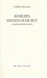 ADVIEZEN VAN EEN OUDE ROT – GODFRIED BOMANS - 1988