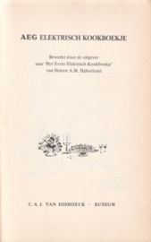 AEG ELEKTRONISCH KOOKBOEKJE – Heleen A.M. Halverhout - 1968