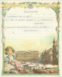 SET van 4 oude belgische telegrammen – 1948