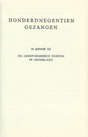 HONDERDNEGENTIEN GEZANGEN - 1962