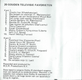 MC – Various - 20 Gouden Televisie Favorieten – jaren ‘80 (♪)