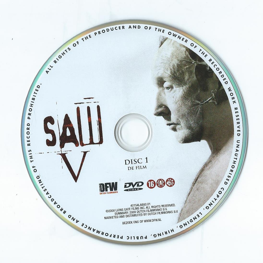 DVD – UNRATED SAW COLLECTION SAW I-V - 2009