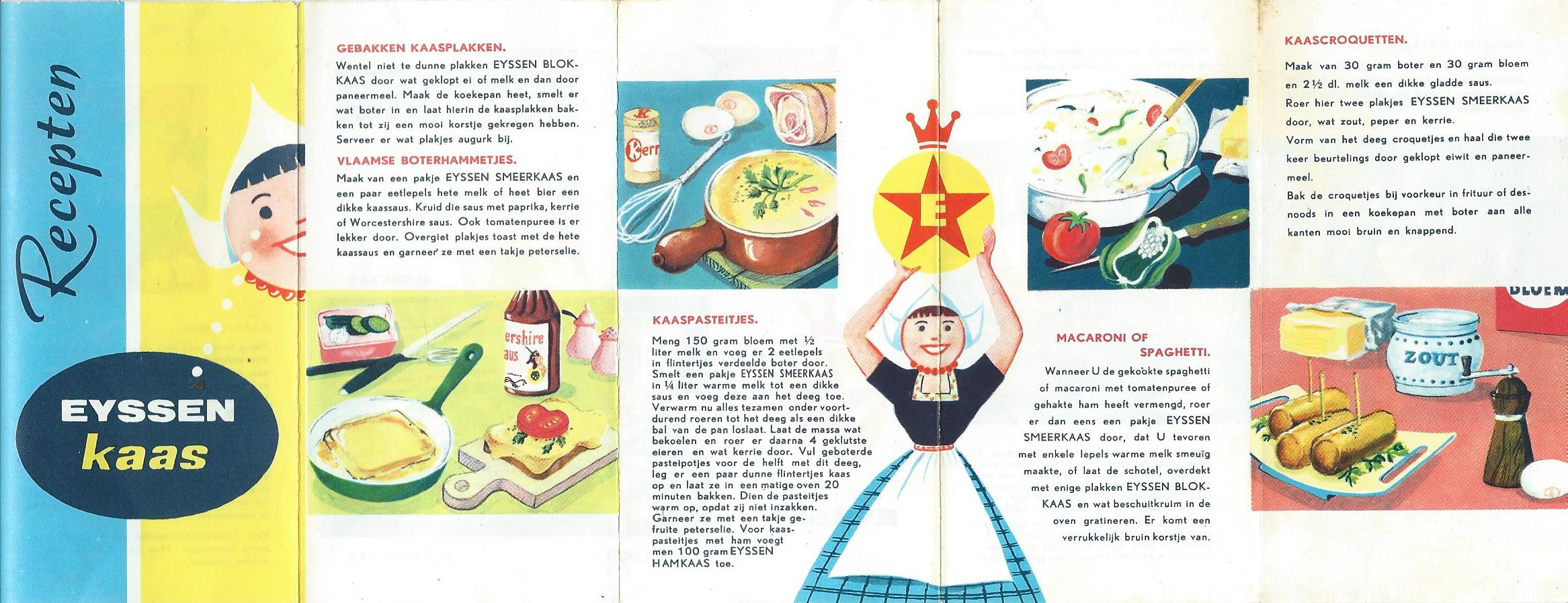 Folder - EYSSEN kaas Recepten – jaren ‘60