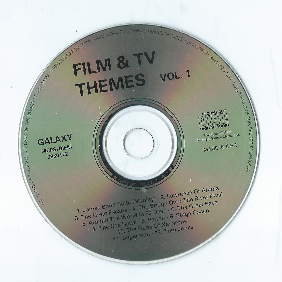 CD – Various - THE HOLLYWOOD FILM FESTIVAL ORCHESTRA – FILM & TV THEMES - VOL. 1 - 1993
