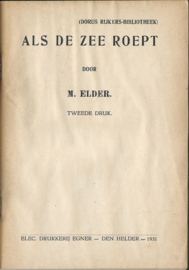 ALS DE ZEE ROEPT DOOR M. ELDER - 1931