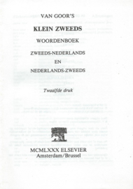 VAN GOOR’S KLEIN ZWEEDS WOORDENBOEK – 1980