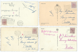 SET van 4 ansichtkaarten – België – 1953