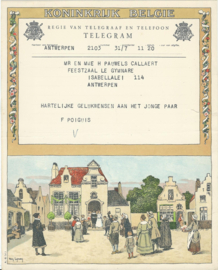 SET van 4 oude belgische telegrammen – 1948