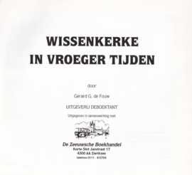 WISSENKERKE IN VROEGER TIJDEN – Gerard G. de Fouw - 1995