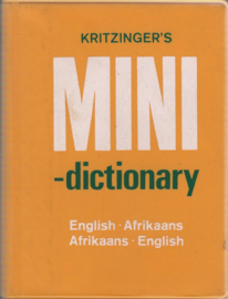 KRITZINGER SE MINI – woordeboek Afrikaans . Engels Engels . Afrikaans - 1976