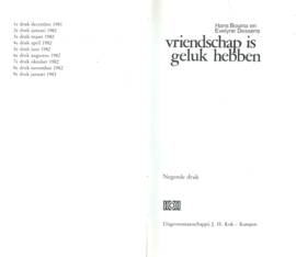 vriendschap is geluk hebben – Hans Bouma en Evelyne Dessens - 1983