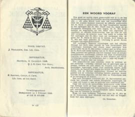 LATIJNS-NEDERLANDS MIS- EN VESPERBOEK – J. KOENDERS, PR. - 1948