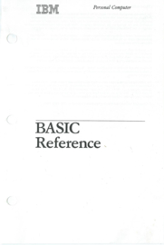IBM Personal Computer BASIC Reference - 1984