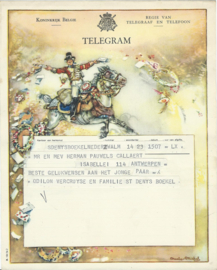 SET van 4 oude belgische telegrammen – 1948