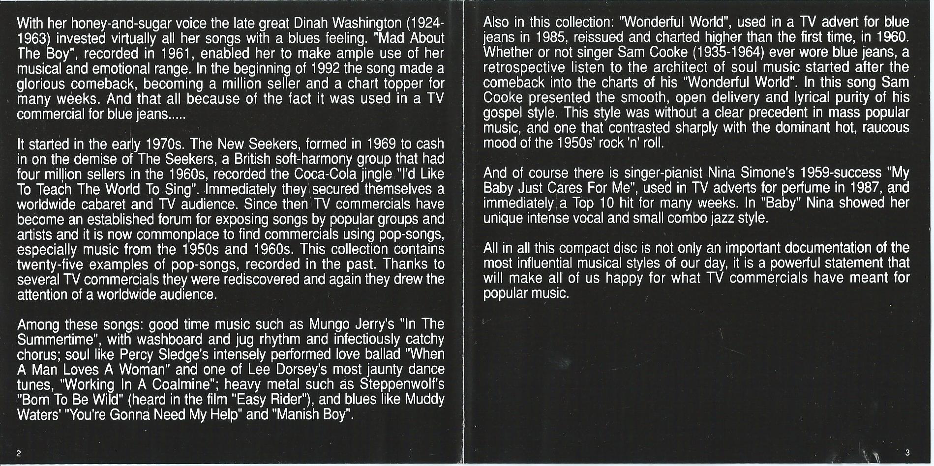 CD – Various - C.C. RIDER - SONGS KNOWN FROM THE TV COMMERCIALS - 1993