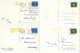 SET van 4 ansichtkaarten – Arnhem – o.a. 1955, 1957