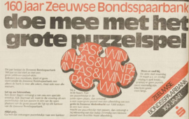 JIGSAW PUZZLE – ZEEUWSE BONDSSPAARBANK - 1979