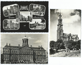 SET van 3 ansichtkaarten - Amsterdam – jaren ‘60